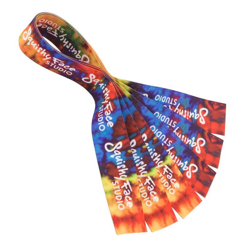Squishy Face Studio Tug Toy for Dogs, Rainbow, Rainbow Tie Dye - Image 1